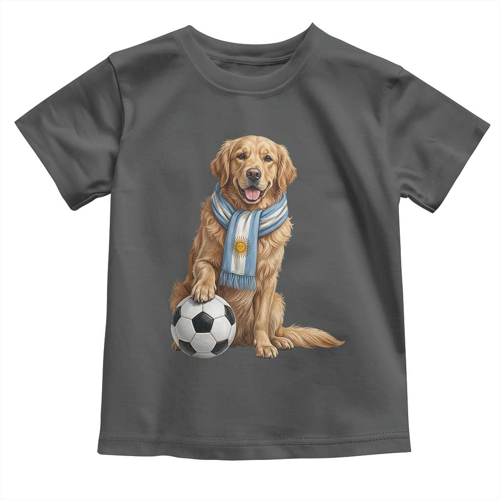 Golden Retriever Soccer Fan Toddler T Shirt Argentina Football Pride