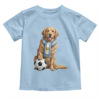 Golden Retriever Soccer Fan Toddler T Shirt Argentina Football Pride