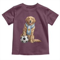 Golden Retriever Soccer Fan Toddler T Shirt Argentina Football Pride