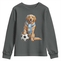 Golden Retriever Soccer Fan Youth Sweatshirt Argentina Football Pride