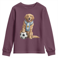 Golden Retriever Soccer Fan Youth Sweatshirt Argentina Football Pride