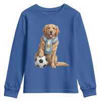 Golden Retriever Soccer Fan Youth Sweatshirt Argentina Football Pride