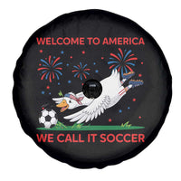 Funny USA Goose Football Spare Tire Cover Welcome To America We Call It Soccer
