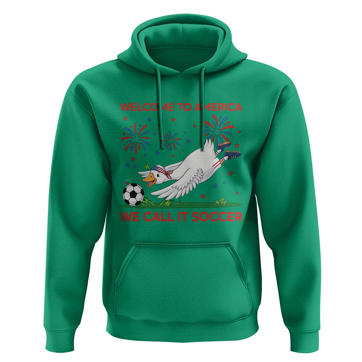 Funny USA Goose Football Hoodie Welcome To America We Call It Soccer