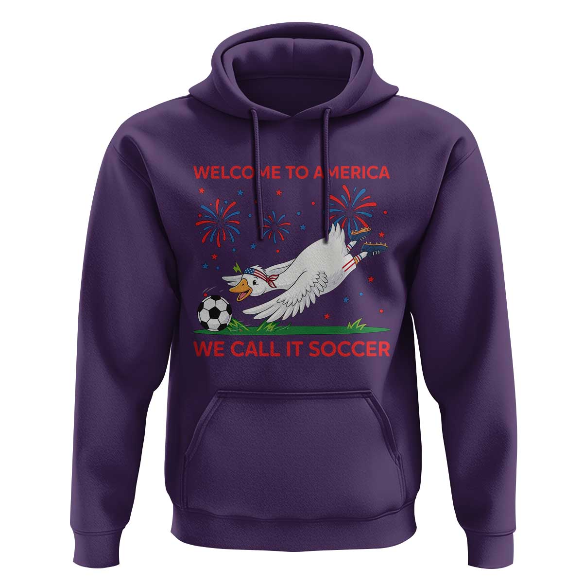 Funny USA Goose Football Hoodie Welcome To America We Call It Soccer