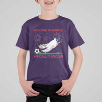 Funny USA Goose Football T Shirt For Kid Welcome To America We Call It Soccer