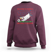 Funny USA Goose Football Sweatshirt Welcome To America We Call It Soccer