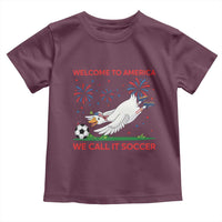 Funny USA Goose Football Toddler T Shirt Welcome To America We Call It Soccer