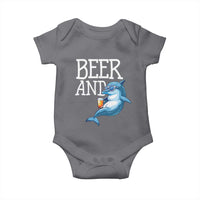 Dolphin And Beer Lover Funny Beach Life Gift Baby Onesie - Wonder Print Shop