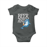 Dolphin And Beer Lover Funny Beach Life Gift Baby Onesie - Wonder Print Shop