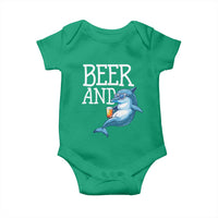Dolphin And Beer Lover Funny Beach Life Gift Baby Onesie - Wonder Print Shop