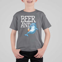 Dolphin And Beer Lover Funny Beach Life Gift T Shirt For Kid - Wonder Print Shop
