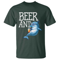 Dolphin And Beer Lover Funny Beach Life Gift T Shirt - Wonder Print Shop