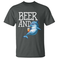 Dolphin And Beer Lover Funny Beach Life Gift T Shirt - Wonder Print Shop