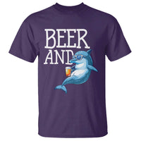 Dolphin And Beer Lover Funny Beach Life Gift T Shirt - Wonder Print Shop