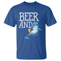Dolphin And Beer Lover Funny Beach Life Gift T Shirt - Wonder Print Shop