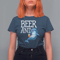 Dolphin And Beer Lover Funny Beach Life Gift T Shirt For Women - Wonder Print Shop