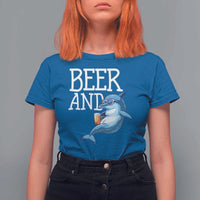 Dolphin And Beer Lover Funny Beach Life Gift T Shirt For Women - Wonder Print Shop