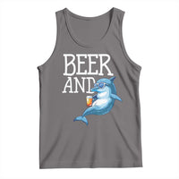 Dolphin And Beer Lover Funny Beach Life Gift Tank Top - Wonder Print Shop