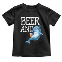 Dolphin And Beer Lover Funny Beach Life Gift Toddler T Shirt - Wonder Print Shop
