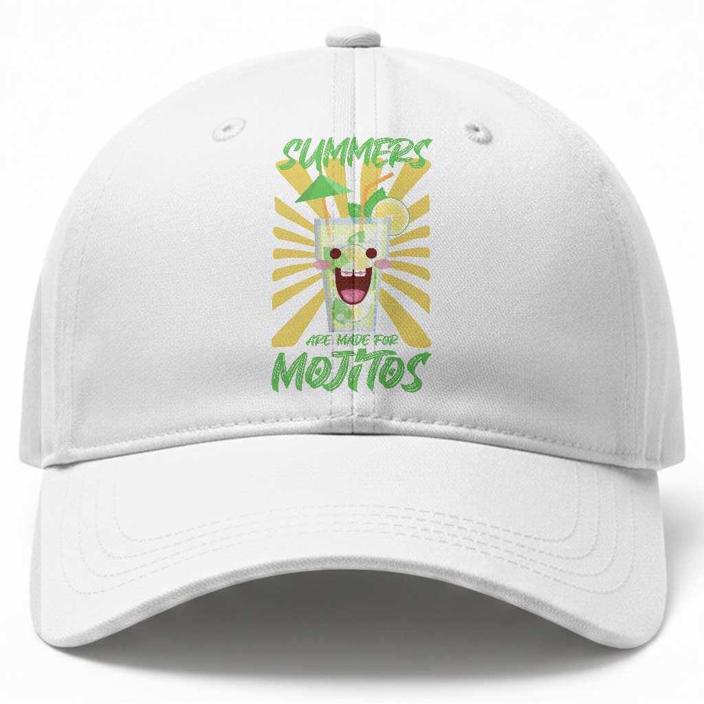 Summers Are Made For Mojitos Baseball Cap Funny Vacation Cocktail