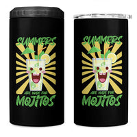 Summers Are Made For Mojitos 4 in 1 Can Cooler Tumbler Funny Vacation Cocktail