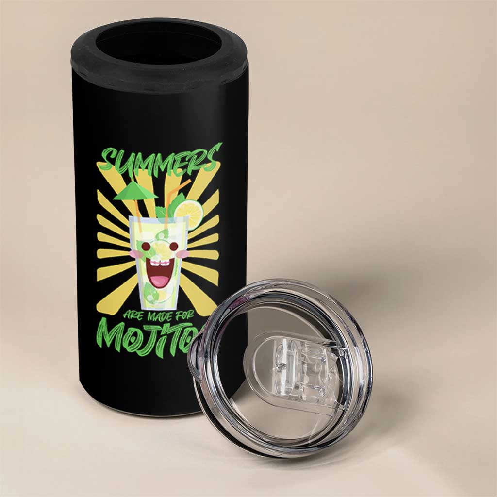 Summers Are Made For Mojitos 4 in 1 Can Cooler Tumbler Funny Vacation Cocktail