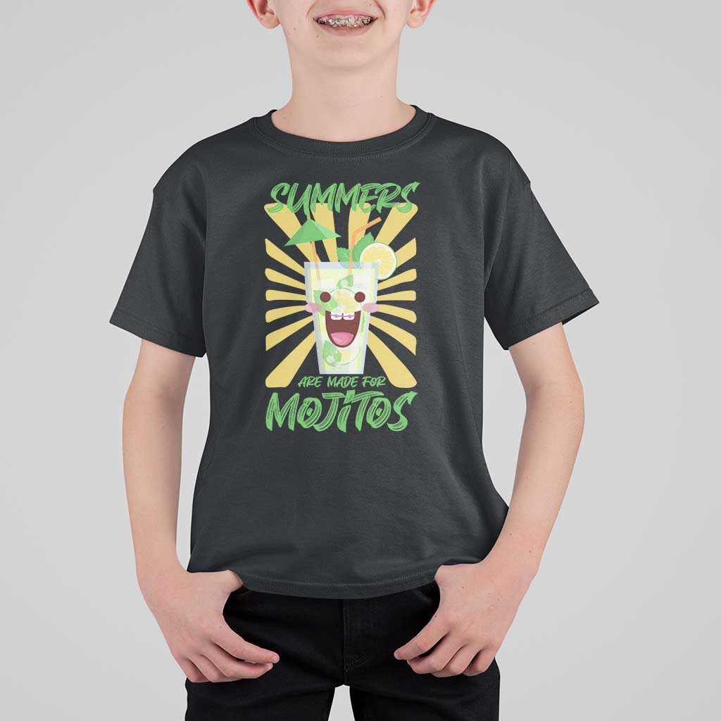 Summers Are Made For Mojitos T Shirt For Kid Funny Vacation Cocktail - Wonder Print Shop