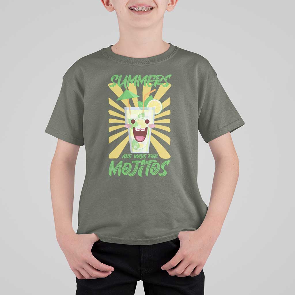 Summers Are Made For Mojitos T Shirt For Kid Funny Vacation Cocktail - Wonder Print Shop