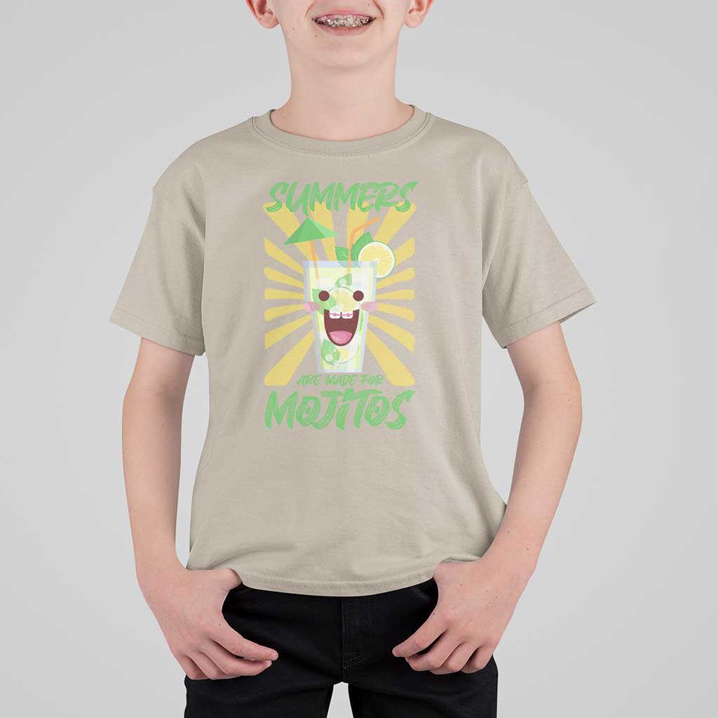 Summers Are Made For Mojitos T Shirt For Kid Funny Vacation Cocktail - Wonder Print Shop