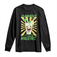 Summers Are Made For Mojitos Long Sleeve Shirt Funny Vacation Cocktail - Wonder Print Shop