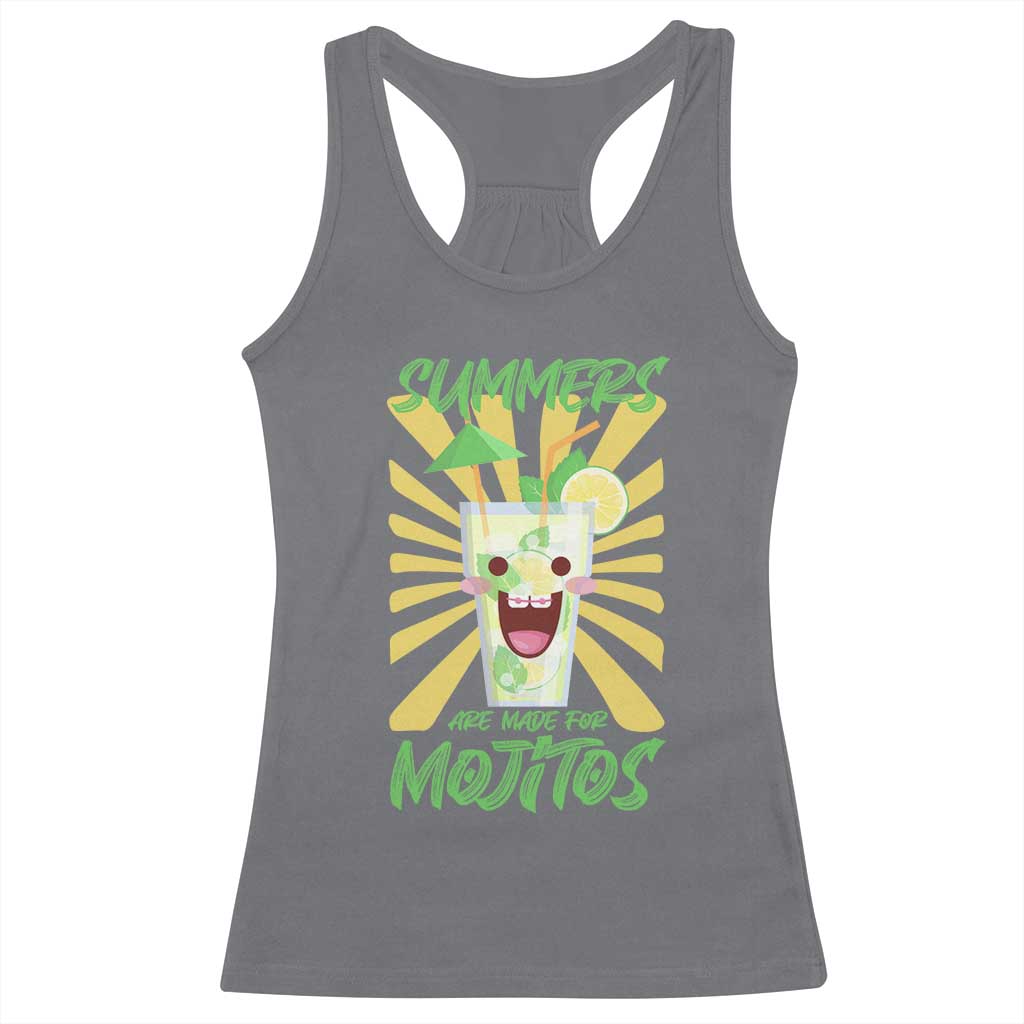 Summers Are Made For Mojitos Racerback Tank Top Funny Vacation Cocktail - Wonder Print Shop