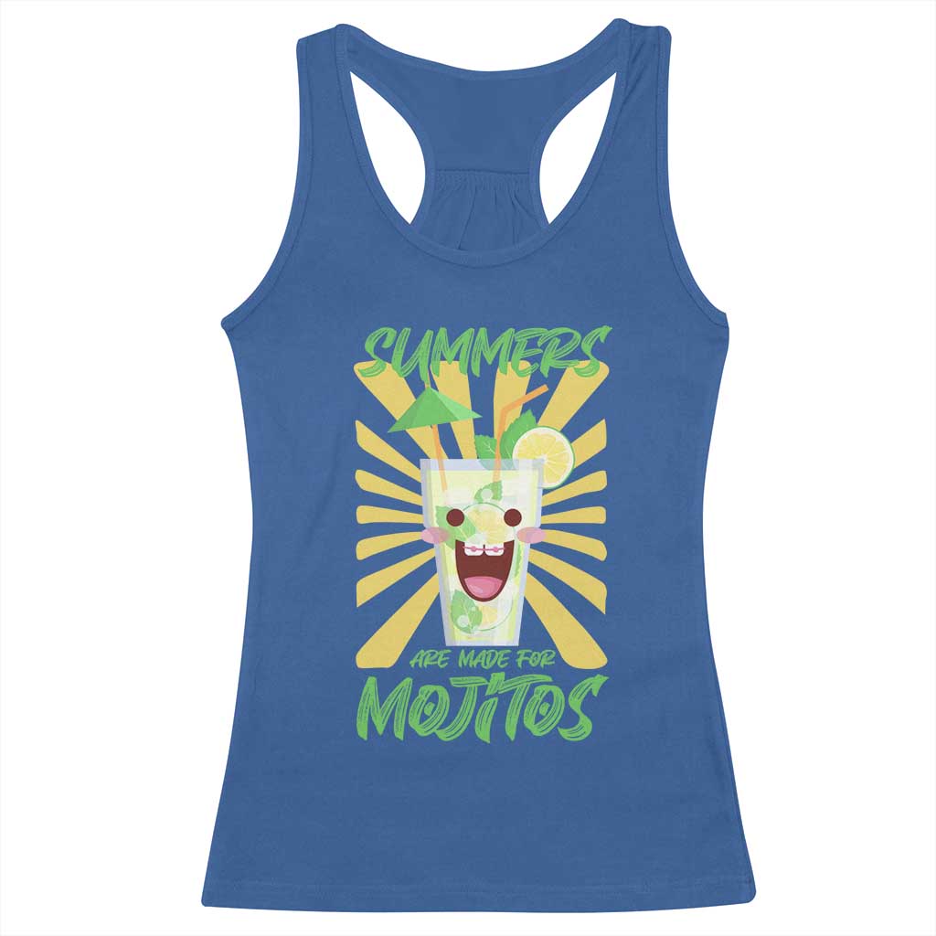 Summers Are Made For Mojitos Racerback Tank Top Funny Vacation Cocktail - Wonder Print Shop