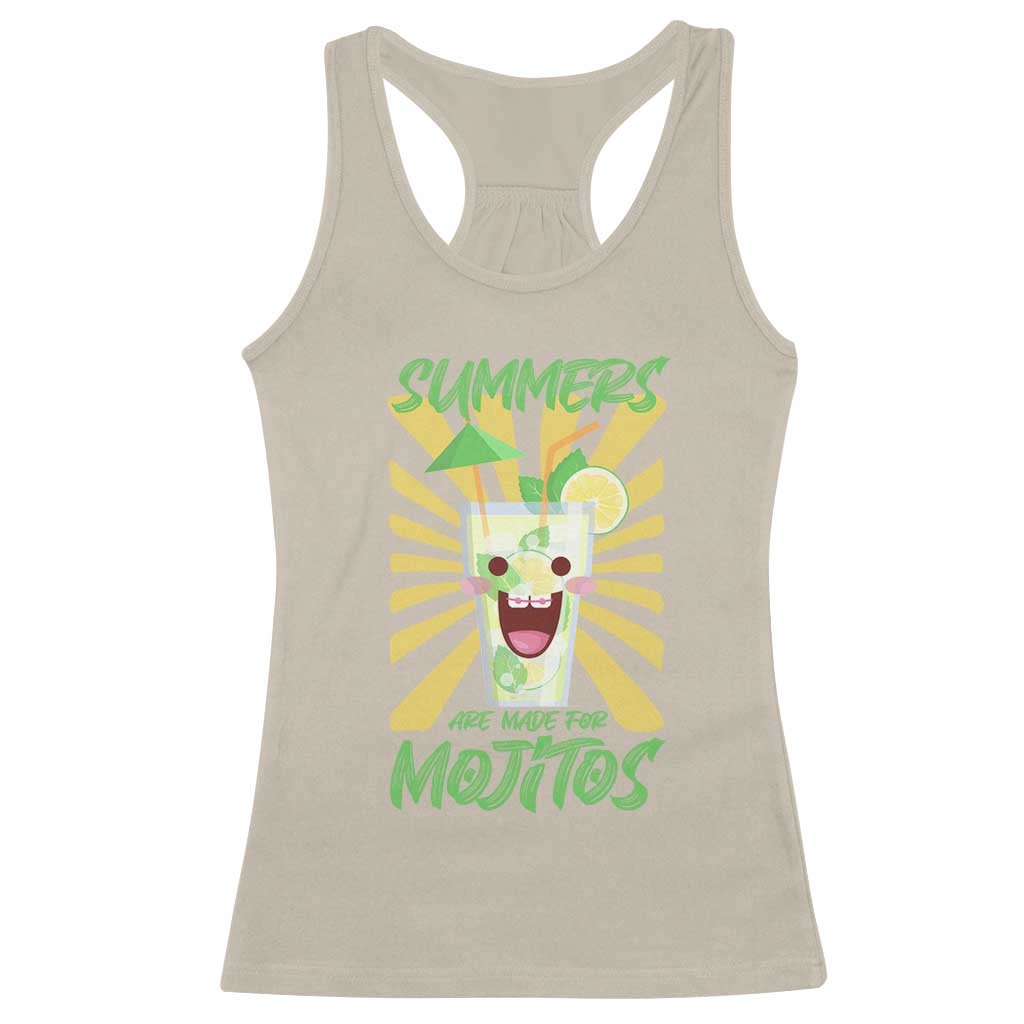 Summers Are Made For Mojitos Racerback Tank Top Funny Vacation Cocktail - Wonder Print Shop