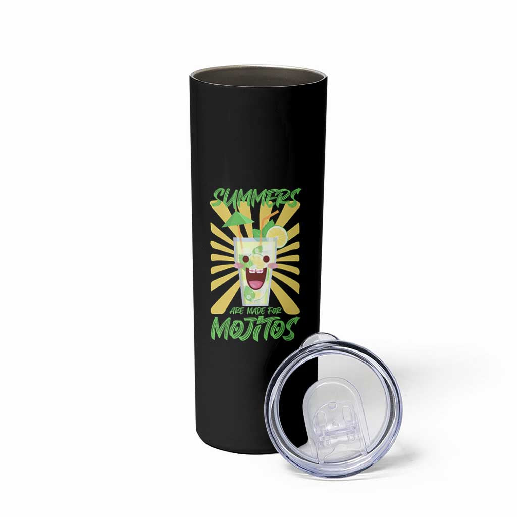 Summers Are Made For Mojitos Skinny Tumbler Funny Vacation Cocktail