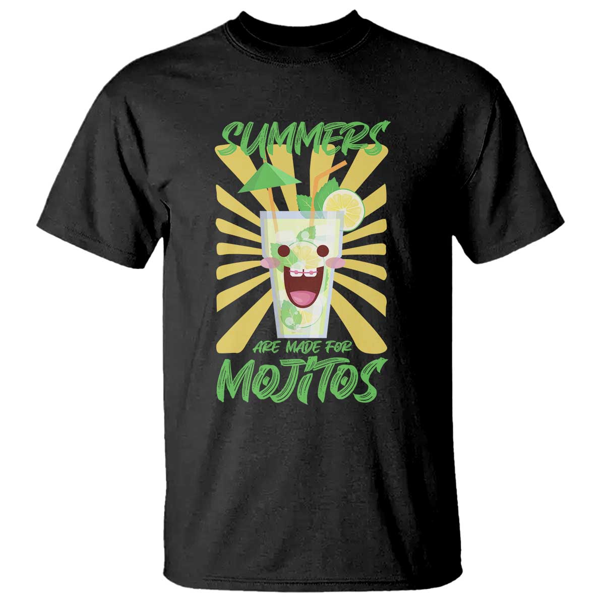 Summers Are Made For Mojitos T Shirt Funny Vacation Cocktail - Wonder Print Shop