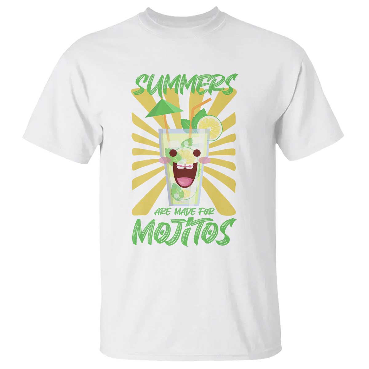 Summers Are Made For Mojitos T Shirt Funny Vacation Cocktail - Wonder Print Shop