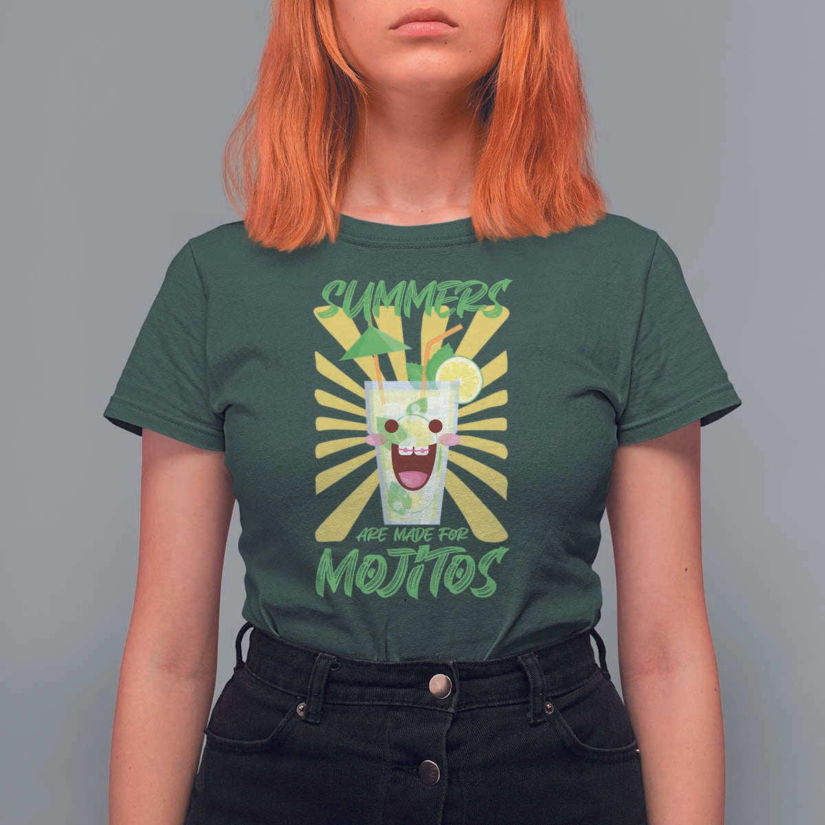 Summers Are Made For Mojitos T Shirt For Women Funny Vacation Cocktail - Wonder Print Shop