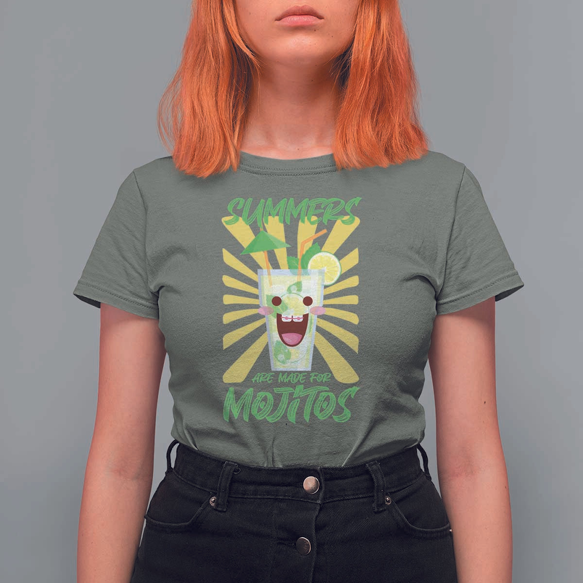Summers Are Made For Mojitos T Shirt For Women Funny Vacation Cocktail - Wonder Print Shop