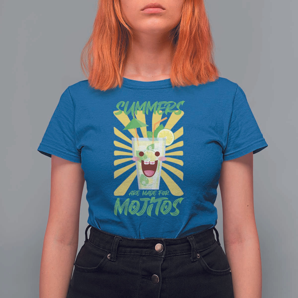 Summers Are Made For Mojitos T Shirt For Women Funny Vacation Cocktail - Wonder Print Shop