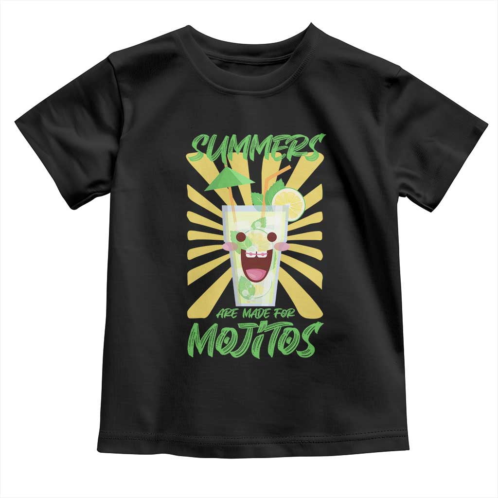 Summers Are Made For Mojitos Toddler T Shirt Funny Vacation Cocktail - Wonder Print Shop