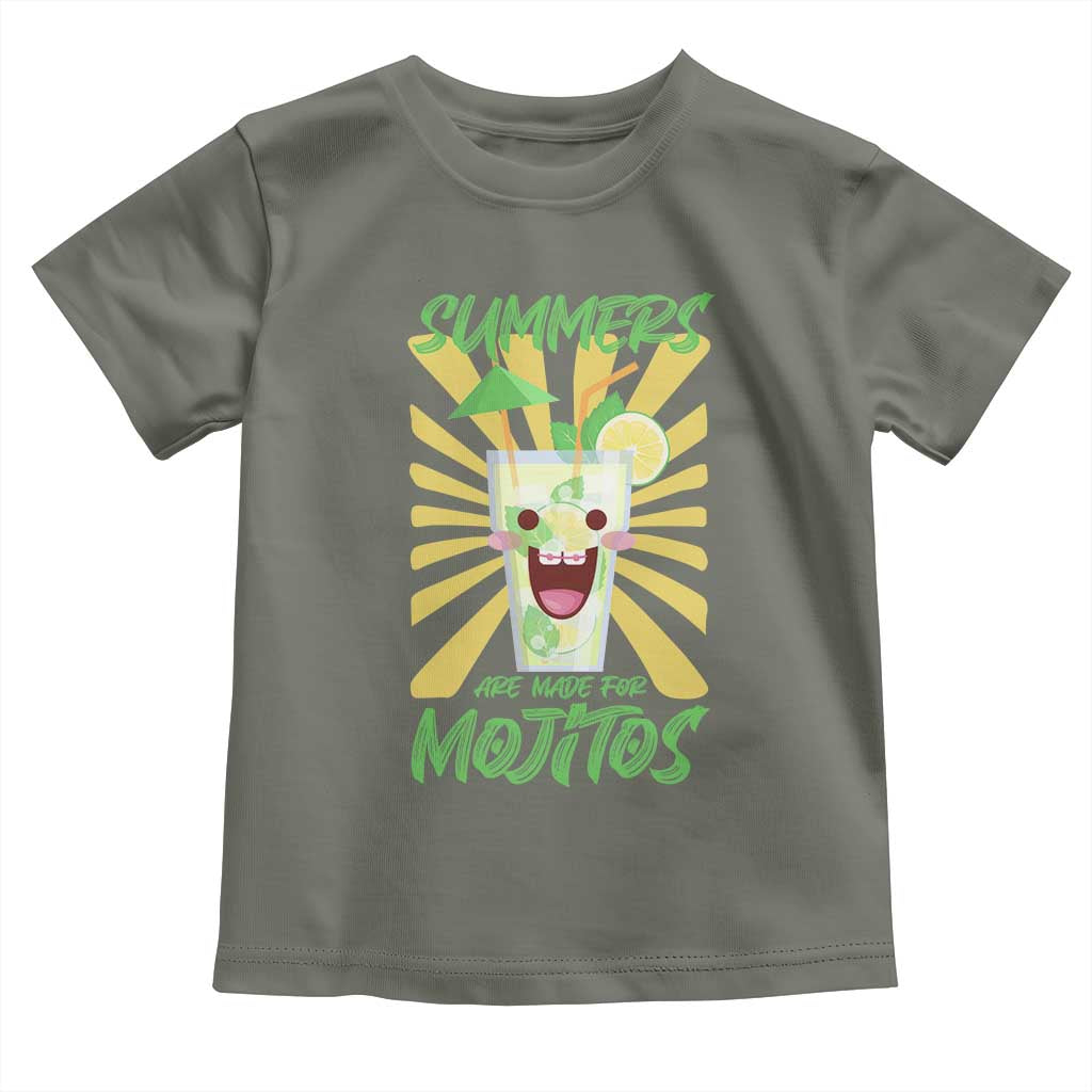 Summers Are Made For Mojitos Toddler T Shirt Funny Vacation Cocktail - Wonder Print Shop
