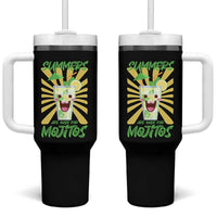 Summers Are Made For Mojitos Tumbler With Handle Funny Vacation Cocktail