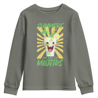 Summers Are Made For Mojitos Youth Sweatshirt Funny Vacation Cocktail - Wonder Print Shop