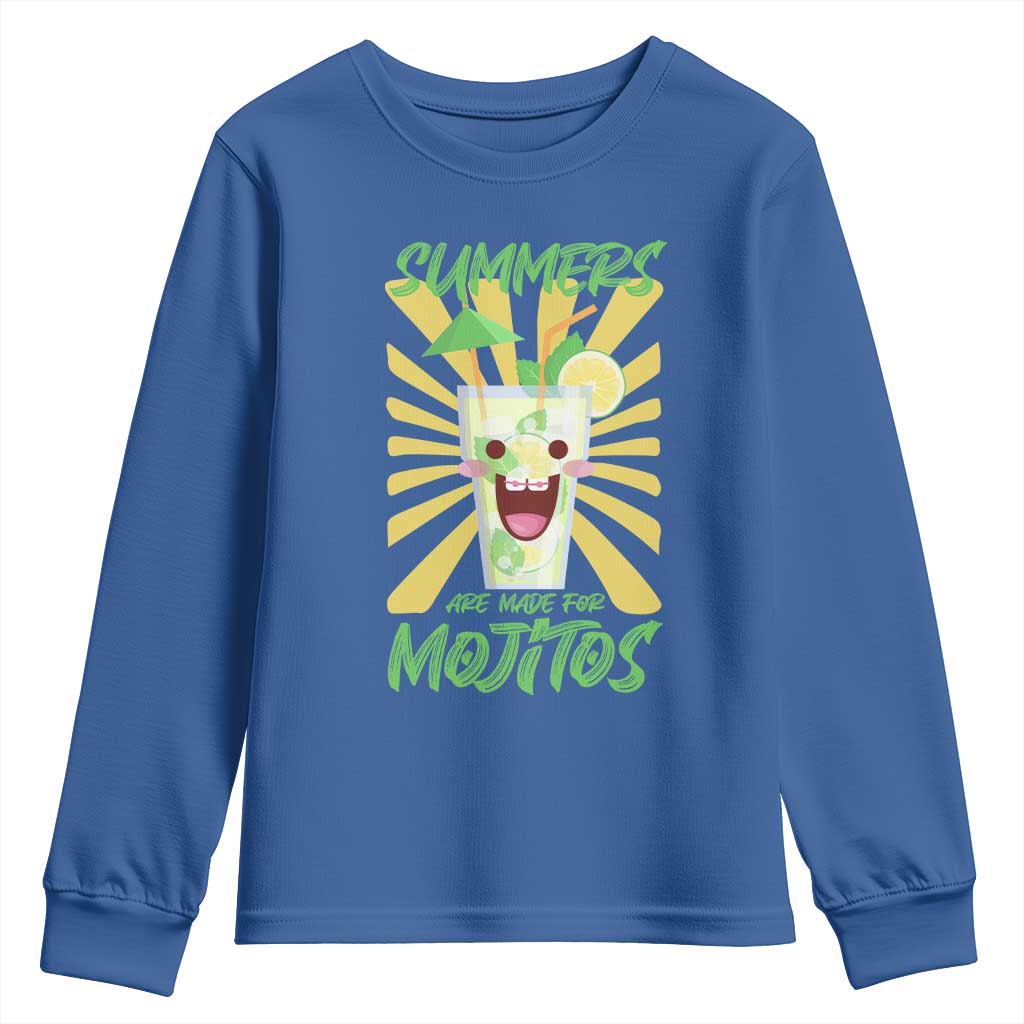 Summers Are Made For Mojitos Youth Sweatshirt Funny Vacation Cocktail - Wonder Print Shop