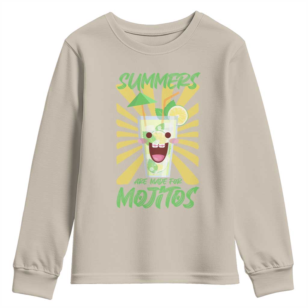 Summers Are Made For Mojitos Youth Sweatshirt Funny Vacation Cocktail - Wonder Print Shop