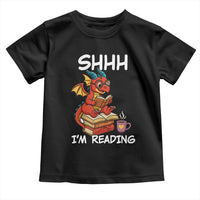 Shhh I Am Reading Toddler T Shirt Funny Dragon Reading Book - Wonder Print Shop
