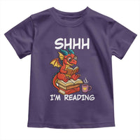 Shhh I Am Reading Toddler T Shirt Funny Dragon Reading Book - Wonder Print Shop