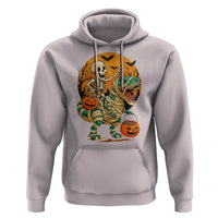 Funny Skeleton Riding Mummy Dinosaur Halloween Hoodie - Wonder Print Shop