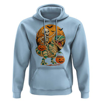 Funny Skeleton Riding Mummy Dinosaur Halloween Hoodie - Wonder Print Shop
